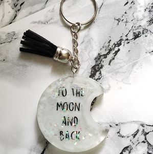 Resin water filled keychain